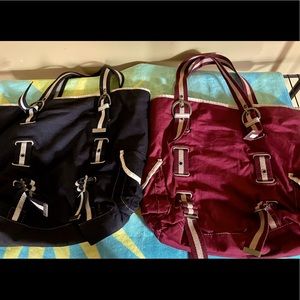 BUNDLE 2 OLD NAVY COTTON BAGS. 1 BLACK AND 1 RED.